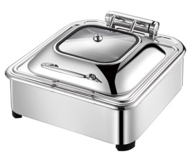 ЧАФИН ДИШ MVQ DE LUX 6 Л С ОТКИДНОЙ КРЫШКОЙ КВАДРАТНЫЙ