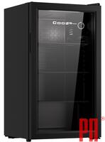 Шкаф холодильный со стеклом COOLEQ TBC-85N черный