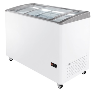 Ларь морозильный с гнутым стеклом HAIER SD-416 AELUA с LED-ПОДСВЕТКОЙ