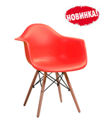 СТУЛ С ПОДЛОКОТНИКАМИ EAMES WOOD КРАСНОЕ