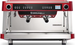 Кофемашина рожковая NUOVA SIMONELLI NUOVA AURELIA MP 2GR 220V 
выс. гр. автомат красная/сталь