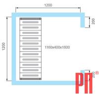 Стеллаж POLAIR LOAD.ME.POLY 18AL.4PP40.17B 4 уровня, базовая секция